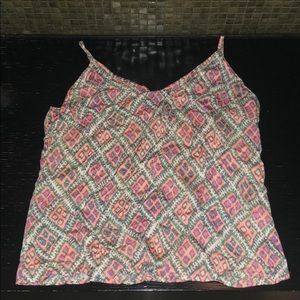 colorful silk cami top